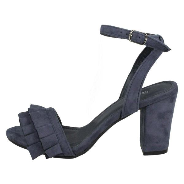 Spot On Ladies Spot On Mid Chunky Heel Sandals