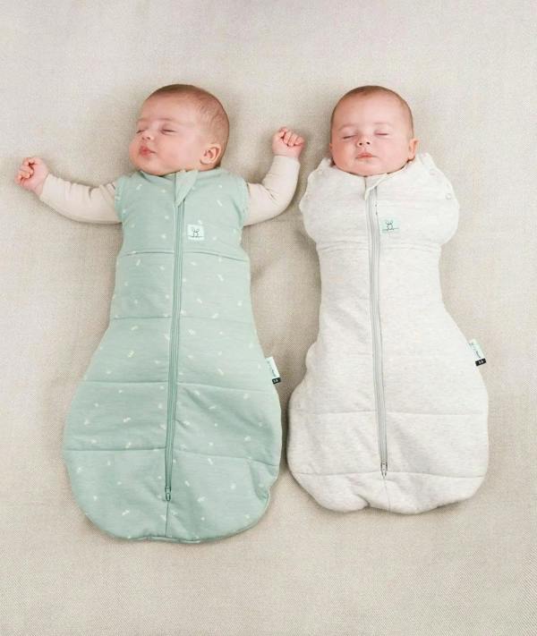 Organic Winter Cocoon Swaddle Sleeping Bag - Sage - 2.5 TOG