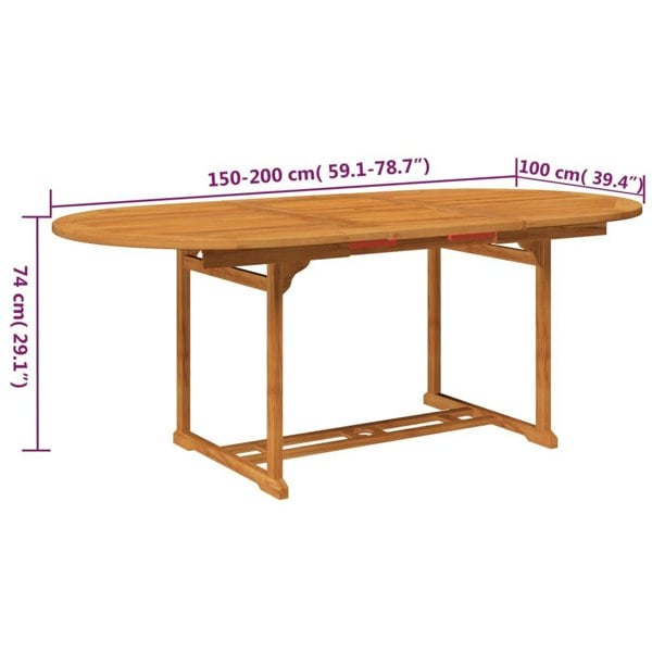 Berkfield 5 Piece Garden Dining Set Solid Acacia Wood