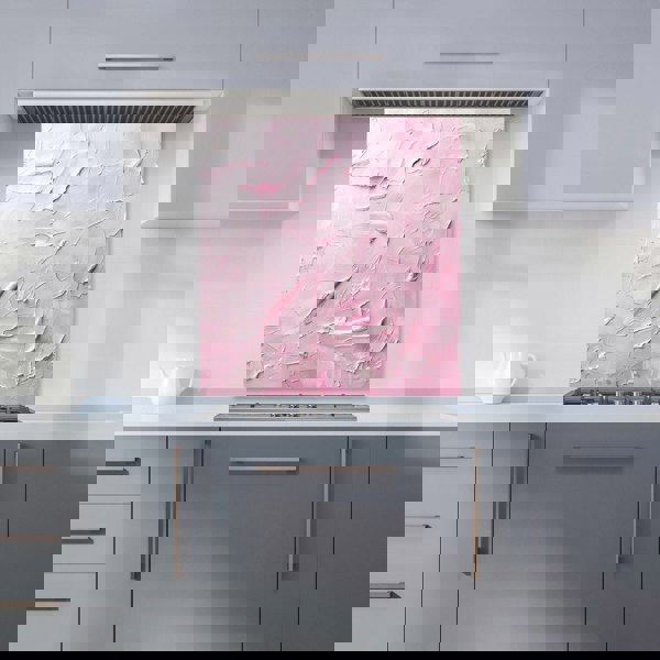 Warren Reed - Designer Baby Pink Textured Effect Kitchen Splashback
