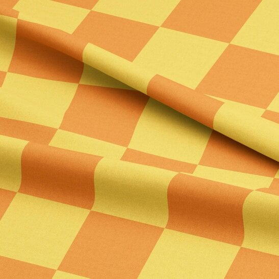 Love Frankie Marmalade Reversible Checkmate & Helter Skelter Cushion
