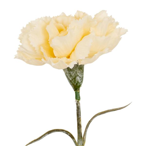 Hill Interiors Carnation Artificial Flower - Cream - 