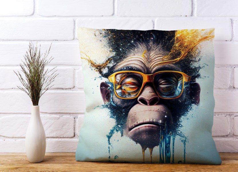 Warren Reed Monkey Splashart Cushions