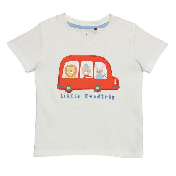 Mini Cuddles Baby Boys Vehicle Print 2pc Set, Multicolour