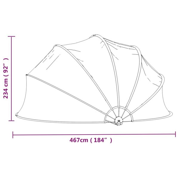 Berkfield Pool Dome Round 467x234 cm PVC