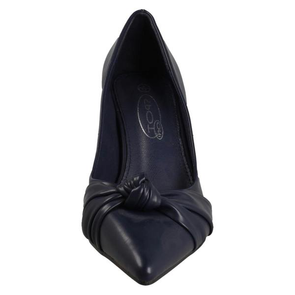 Spot On Ladies Spot On High Heel Twist Knot Vamp Pointed Toe Court Shoe F90130