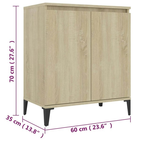 Berkfield Sideboard Sonoma Oak 60x35x70 cm Engineered Wood