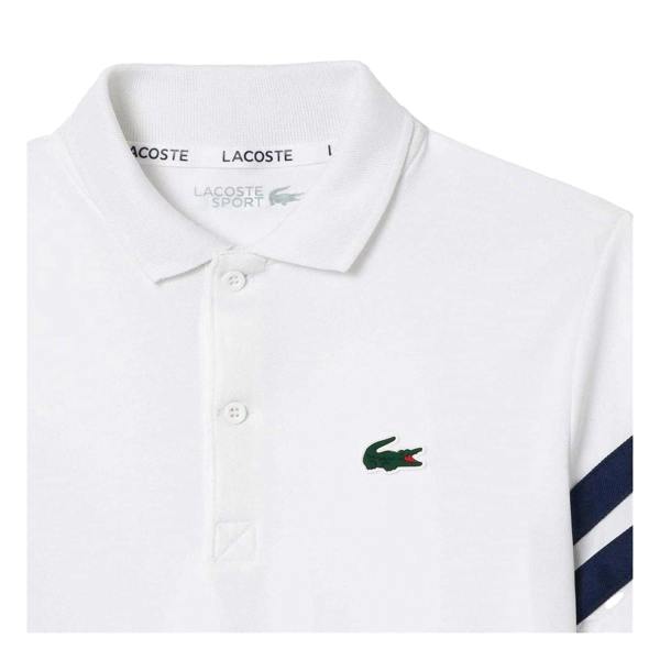 Lacoste Childrens/Kids Striped Polo Shirt - White/Navy - 