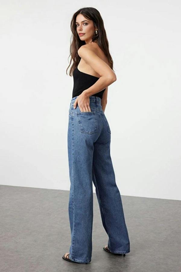 WOVCOR High Waist Wide Leg Jeans