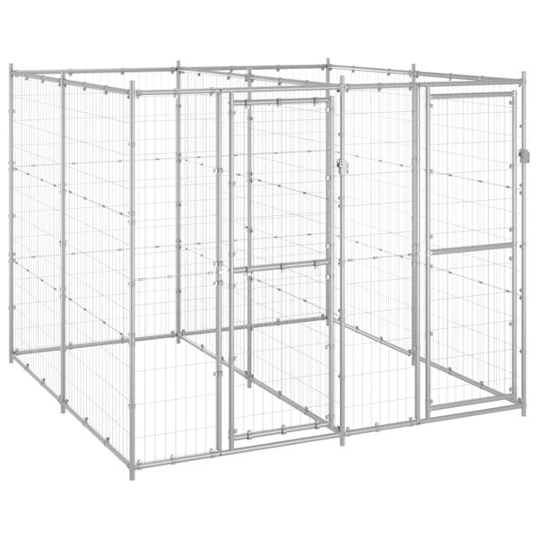 Berkfield Outdoor Dog Kennel Galvanised Steel 4.84 m�__