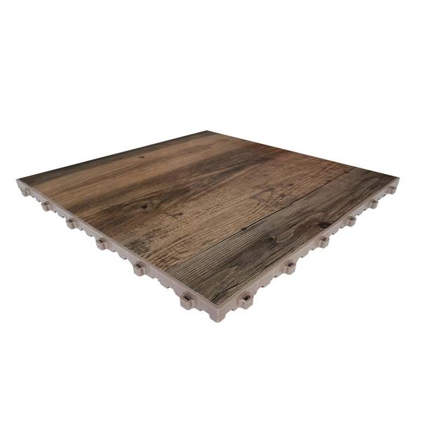 Nicoman Portable Modular Wooden Effect Floor Kit - Large Tile 46cm x 46cm