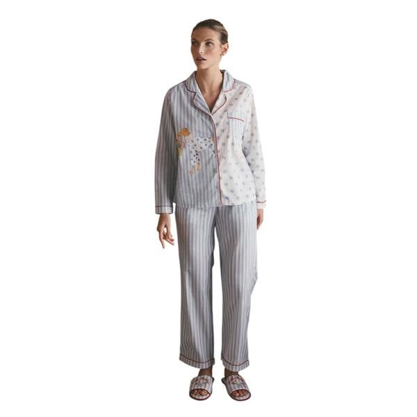 Cath Kidston Womens/Ladies Stanley Stripe Woven Button Through Pyjama Set - Blue - 
