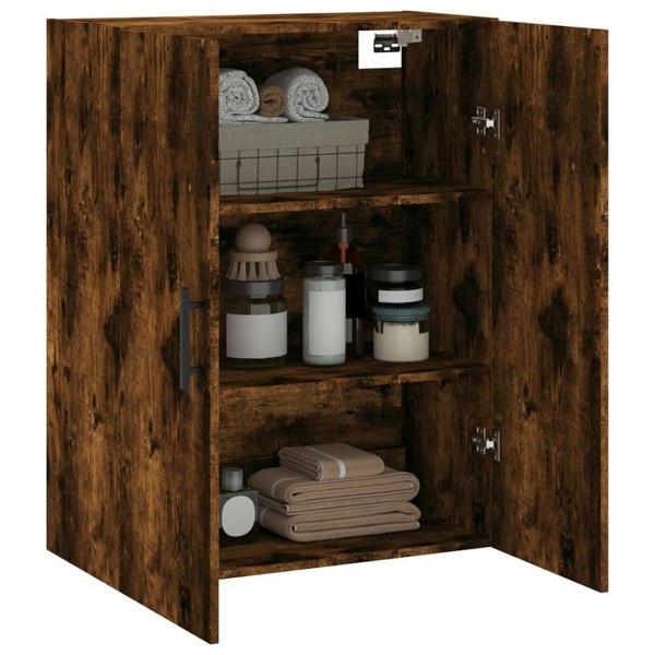 Berkfield Wall Mounted Cabinet Smoked Oak 69.5x34x90 cm