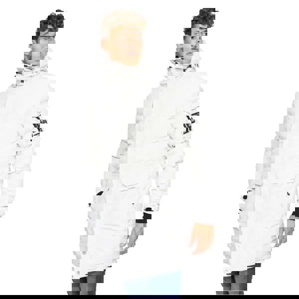 Crosshatch Mens Milwaka Long Padded Jacket - Putty - 