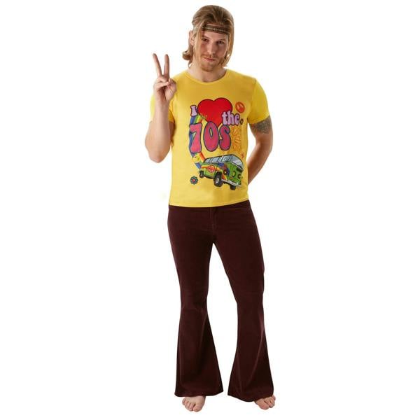 Bristol Novelty Unisex Adult I Love The 70´s T-Shirt - Yellow - 