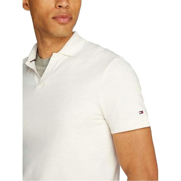Tommy Hilfiger Mens Terry Regular Polo Shirt - Ivory/Petal - 
