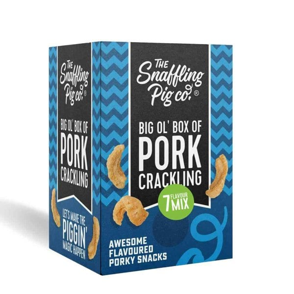 The Snaffling Pig Co Big Ol' Box of Pork Crackling: 7 Flavour Selection