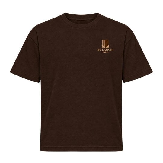 By Lanvin Paris Chest Logo Dark Brown T-Shirt