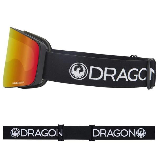 Dragon SLAIN MAG CYL - Black with Lumalens Red Ionized & Lumalens Light Rose Lens