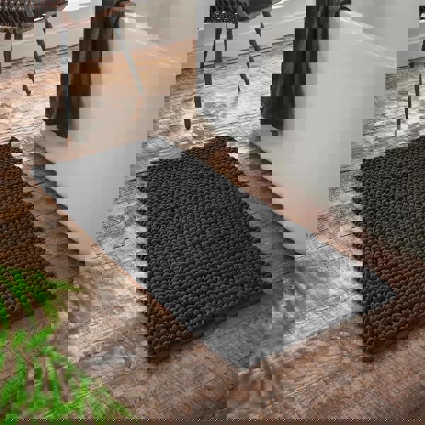 Bianca Aspen Bobble Bath Mat Black