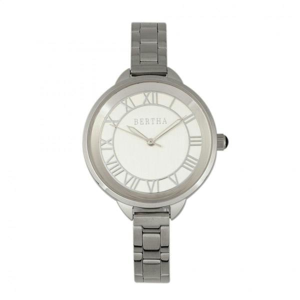 Bertha Madison Sunray Dial Bracelet Watch - Silver - BTHBR6701