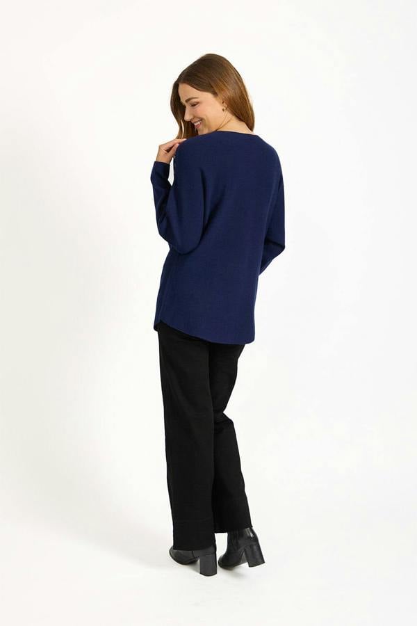 Leaf Diamanté Embellished Batwing Jumper