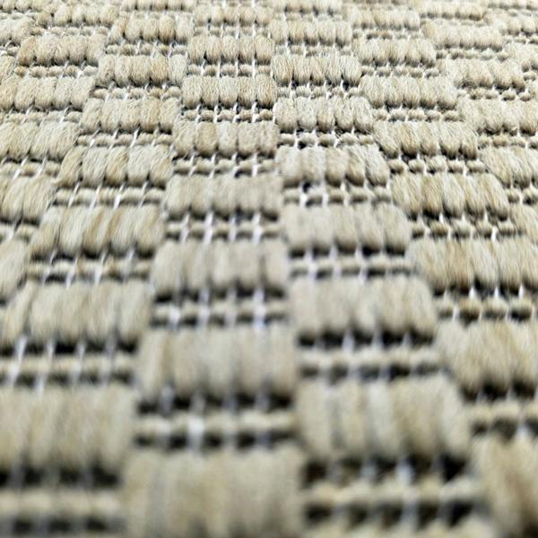 Non-Slip Beige Brown Rug Flat Weave Border Design Kitchen Dining Room Living Room Area Mat