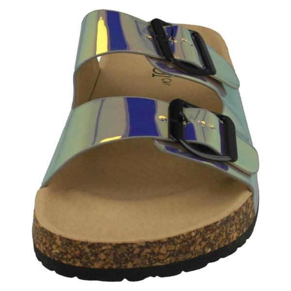 Spot On Ladies Spot On Holographic Sandals F00227