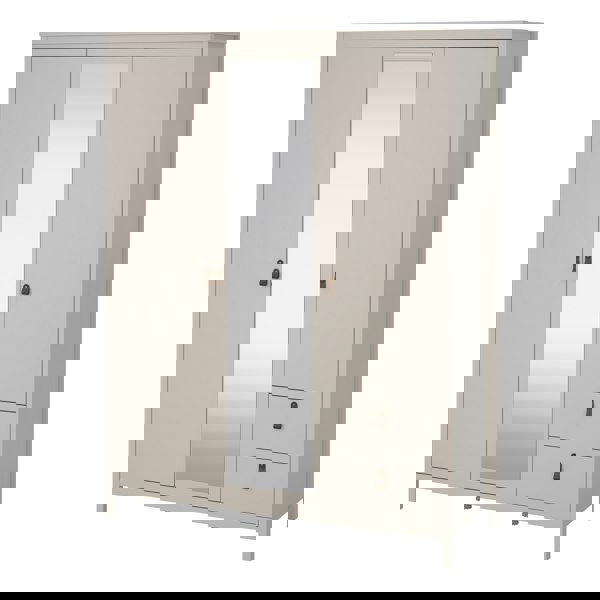 Furniture To Go Barcelona Wardrobe with 2 Doors + 1 Mirror Door + 2 Drawers in Cashmere