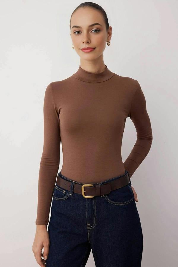 WOVCOR Turtleneck Knit Bodysuit