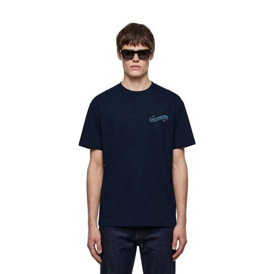 By Lanvin Paris Ribbon Logo Navy Blue T-Shirt