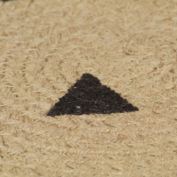 Berkfield Handmade Rug Jute with Triangle Print 150 cm
