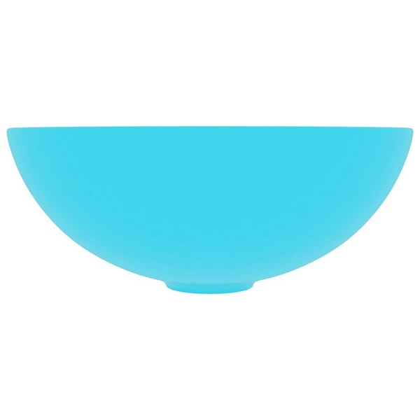 Berkfield Bathroom Sink Ceramic Light Green Round