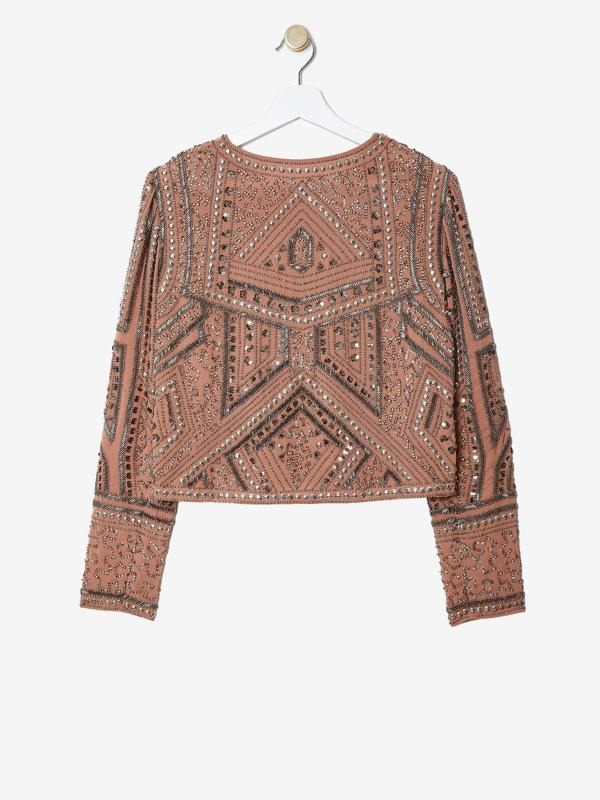 Rose & Nancy Briar Mink Pink Sequin Trophy Jacket