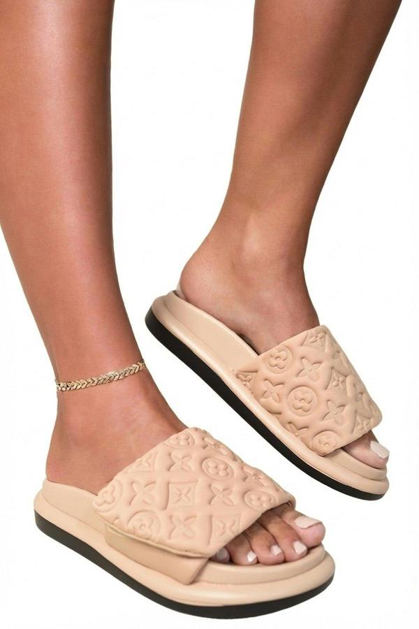 Josie Flatform Sandals - Nude_wb