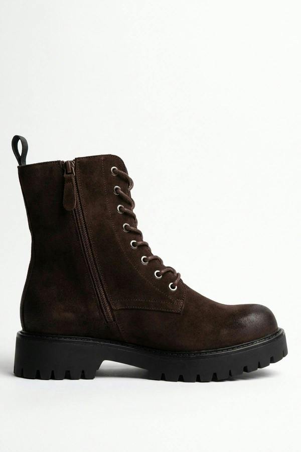 ikrush Thora Faux Suede Chunky Sole Boots