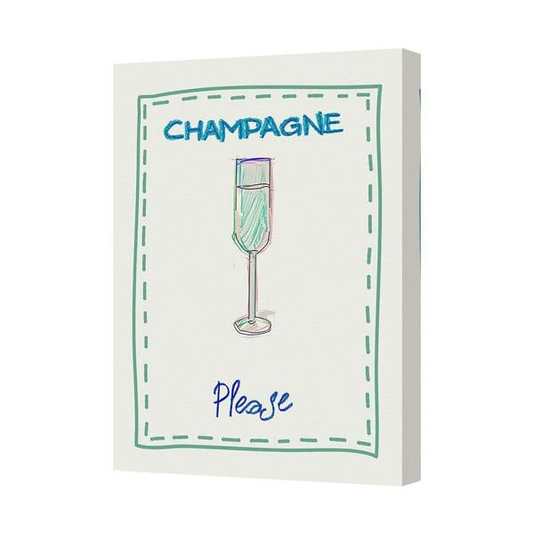 Benjamin Tate Design Contemporary Canvas Art Print With Deep Wooden Frame And Hanging Brackets