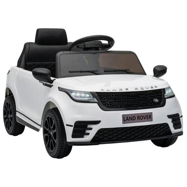 Range Rover Velar Licensed 12V Electric Car for Kids with Remote, 4-Wheel Suspension, Slow Start for 2-4 Years, White
