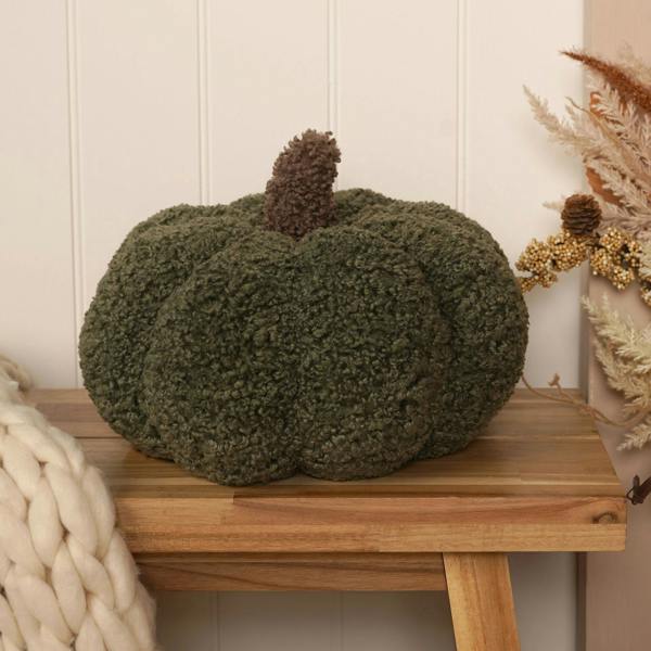 Country Living Pumpkin Cushion - Green