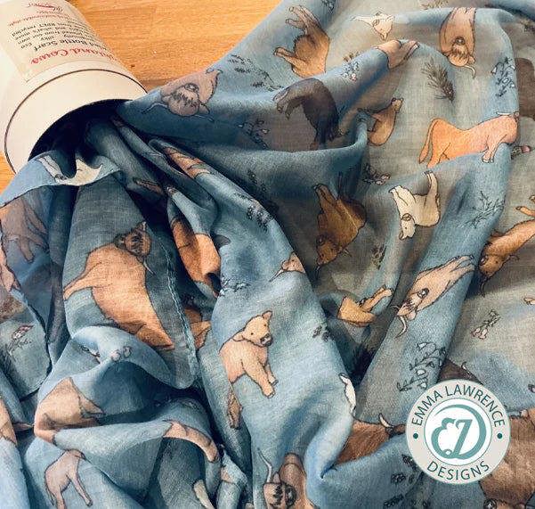 Art on Scarves Recycled Bottle Scarf - Highland Cows