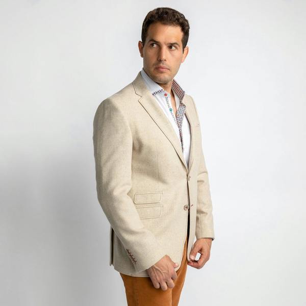 FLECKED WOOL JACKET – Premium Men's Patterned Shirt by Claudio Lugli | Bold Design, Tailored Fit, Best Printed Shirts