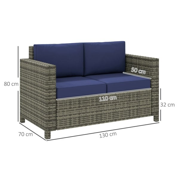 Rattan Loveseat