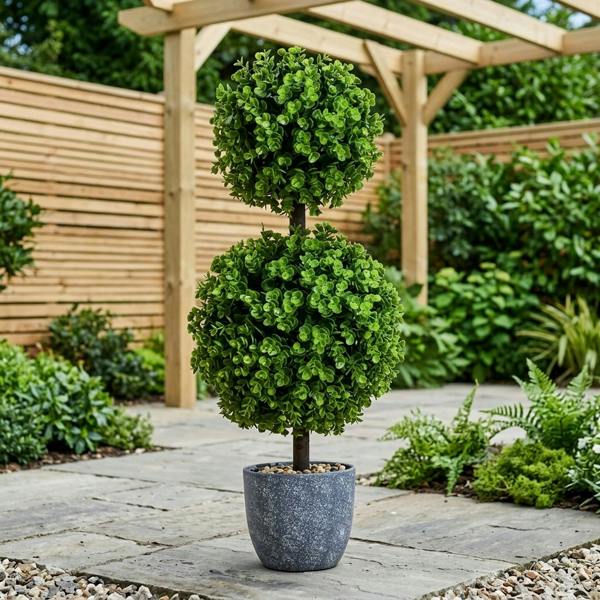Garden Greatness Capri Artificial Two Ball Topiary Tree