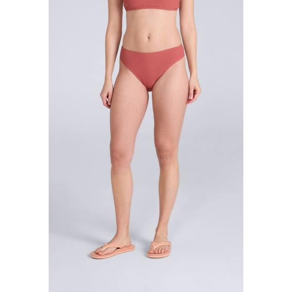 Animal Womens/Ladies Florence Ribbed Bikini Bottoms - Burgundy - 