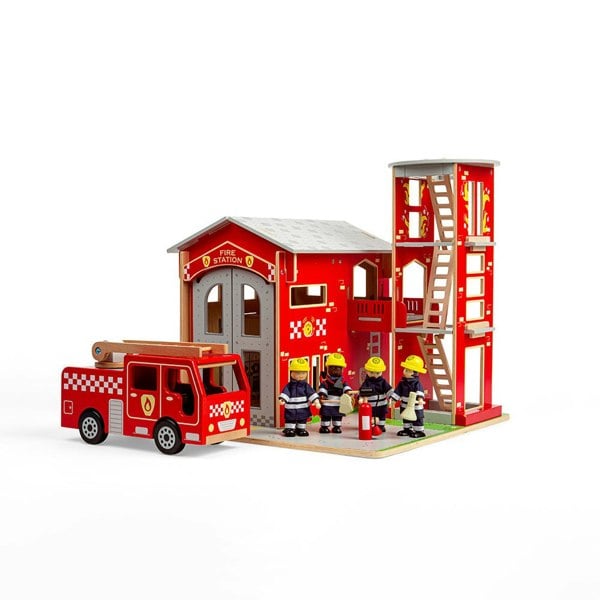 Bigjigs Toys City Fire Station Bundle