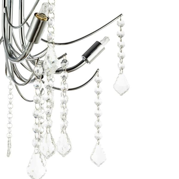 Elegant Semi Flush Chandelier Ceiling Light Fitting in Polished Chrome Image 5