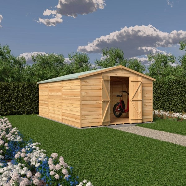 Shire Overlap Double Door No windows 10x15 Economy Storage Shed