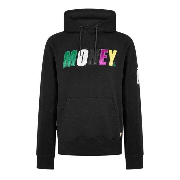 Money Mens Satin Long-Sleeved Hoodie - Black - 
