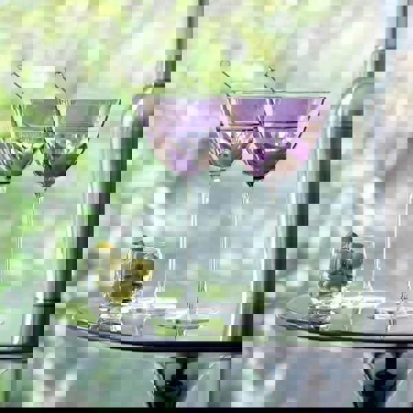 LSA Aurora Martini Glass 195ml Set of 4 Polar Violet