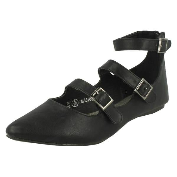 Spot On Ladies Spot On Buckle Detail Flats